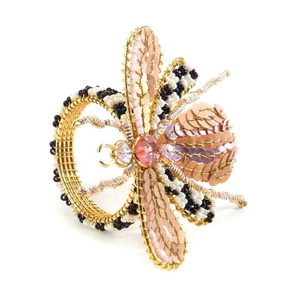 Brand New Mackenzie Childs Queen Bee Napkin Ring - Picture 1 of 2